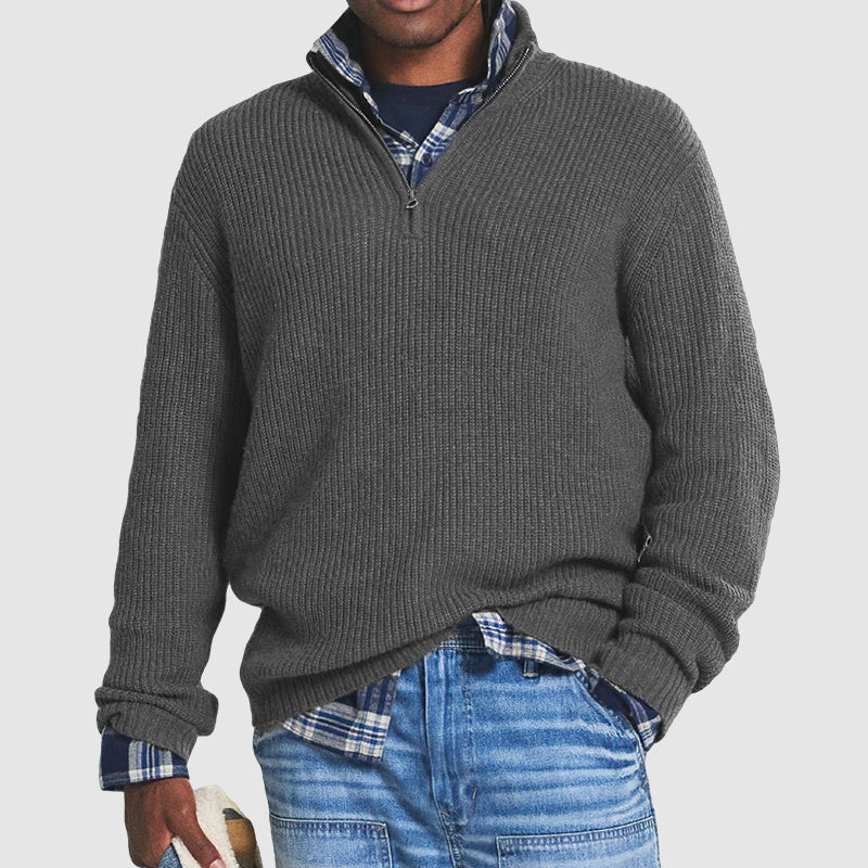 Heren Kasjmier Casual Rits Trui Jasper