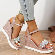 Zomerse dames sandalen met sleehak - Murphy