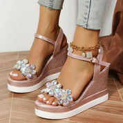 Zomerse dames sandalen met sleehak - Murphy