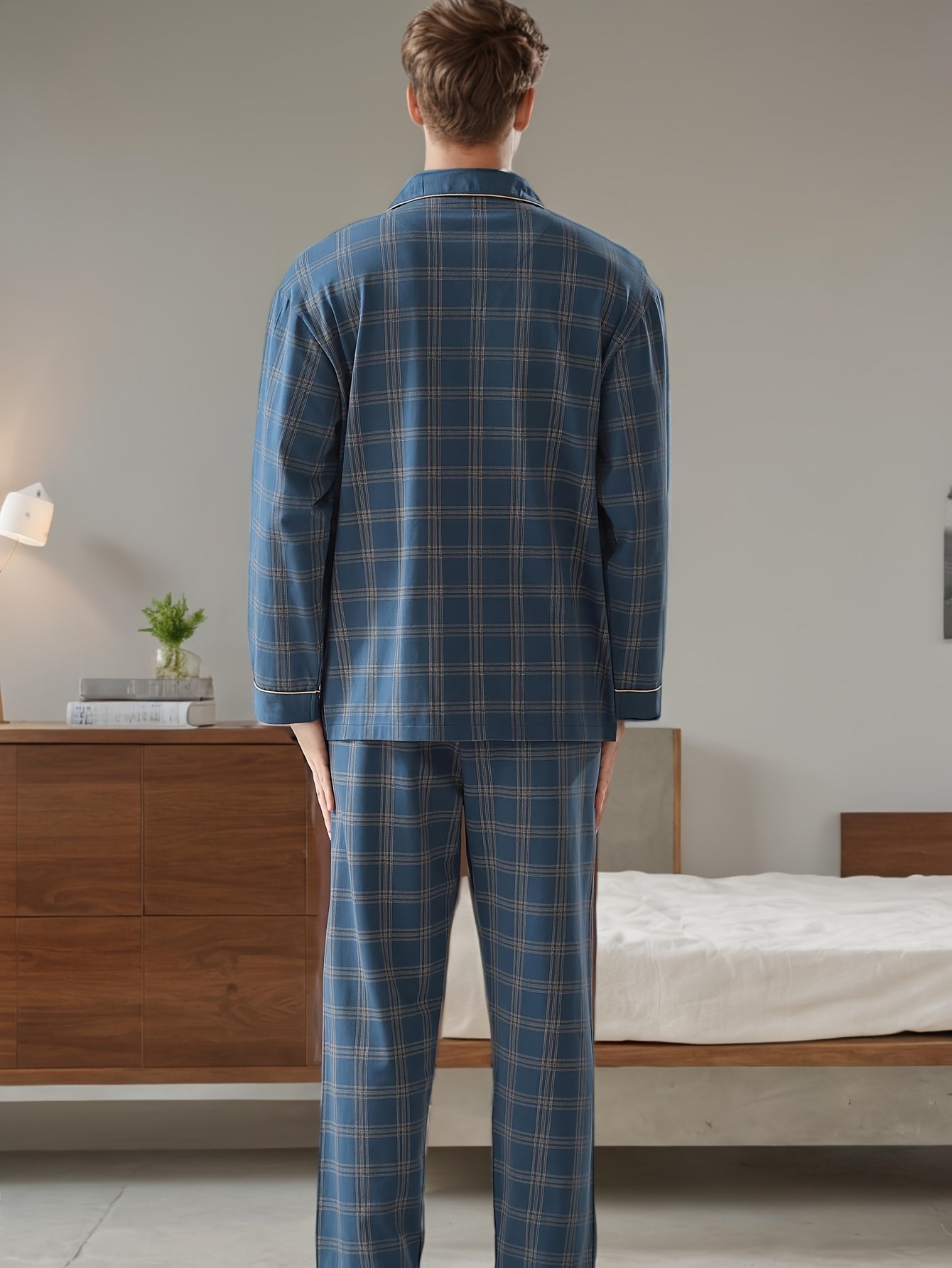 Zachte geruite pyjamaset voor heren - Lorenzo