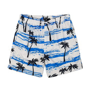 Witte zwemshort met boompatroon - Matias