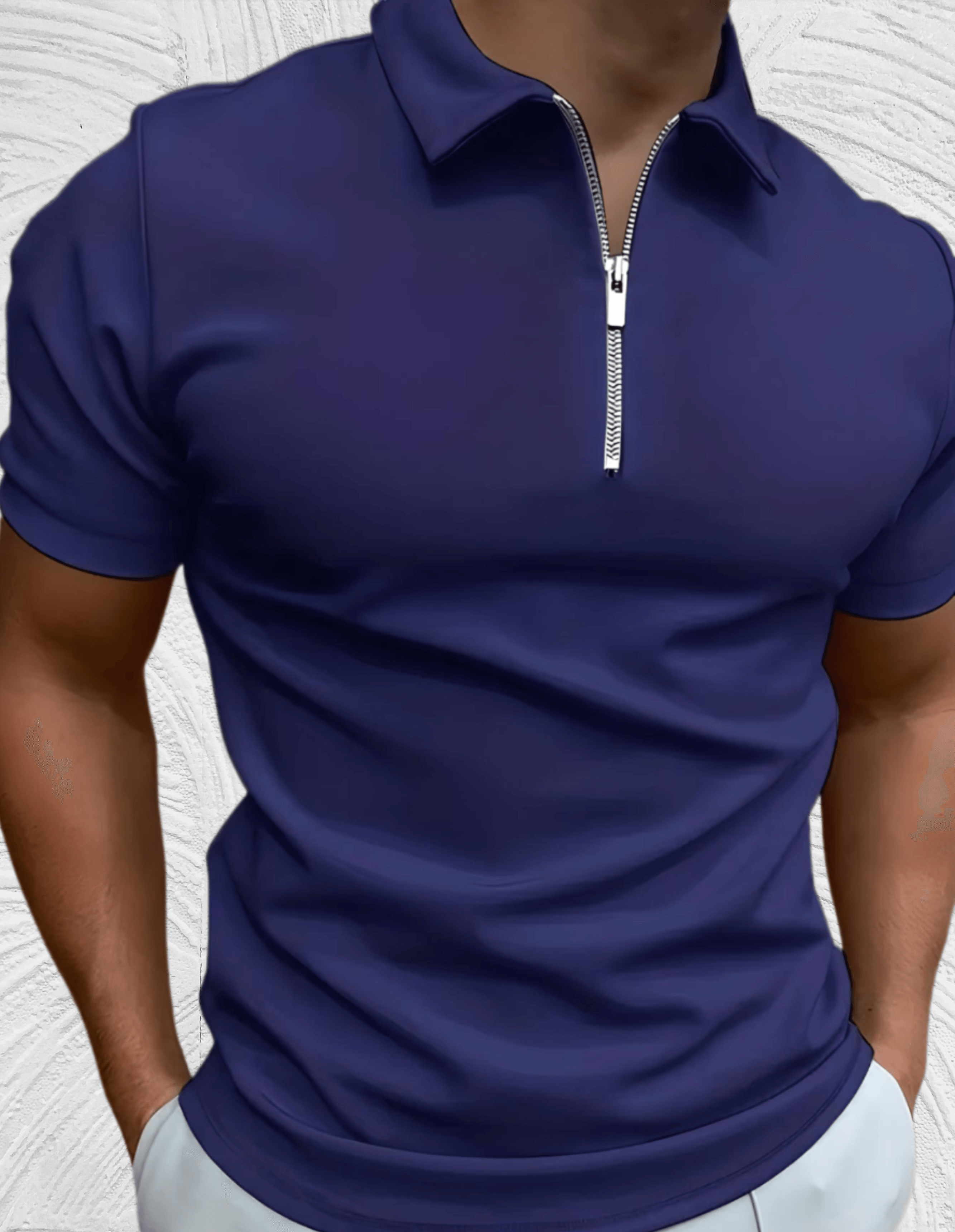 Berlin - Mooi passend poloshirt voor heren met ritssluiting
