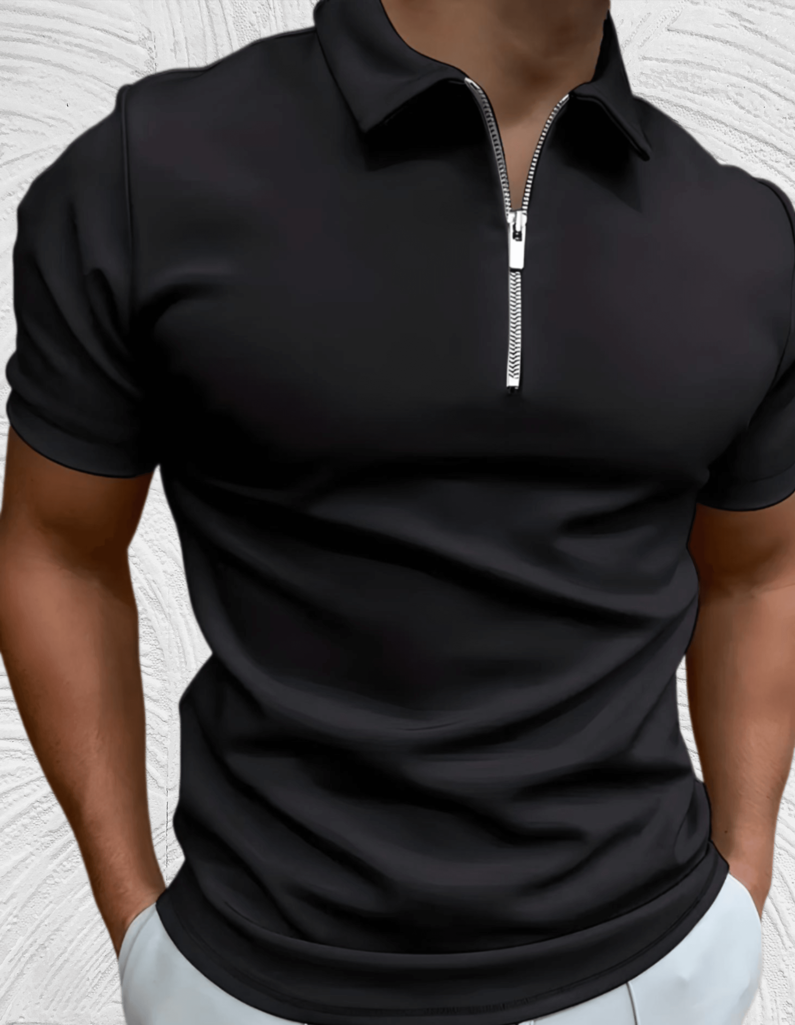 Berlin - Mooi passend poloshirt voor heren met ritssluiting