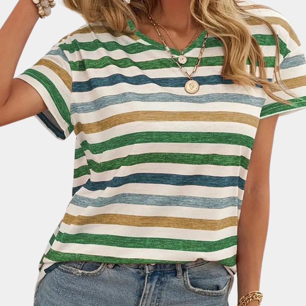 Casual gestreept T-shirt voor dames - Sasha