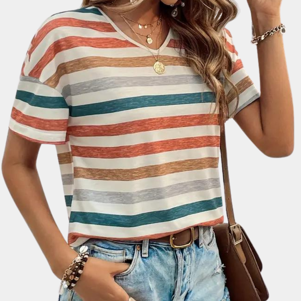 Casual gestreept T-shirt voor dames - Sasha
