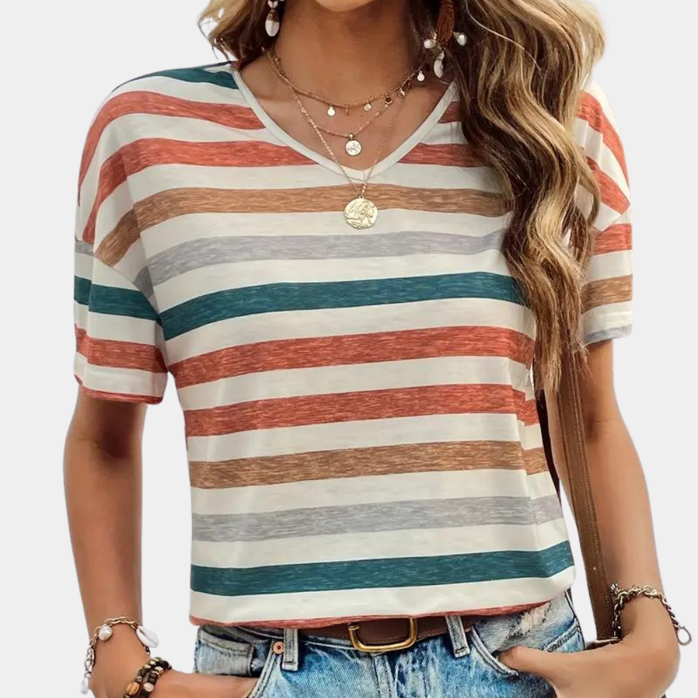 Casual gestreept T-shirt voor dames - Sasha