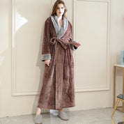 Dames fluffy lange badjas - Ella