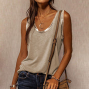 Urban casual streetwear T-shirt zonder mouwen - Abby