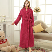 Dames fluffy lange badjas - Ella