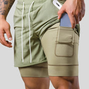 Twee-in-één sportshorts - Derek