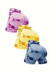 3-delige trendy fitness tie dye shorts - Amani