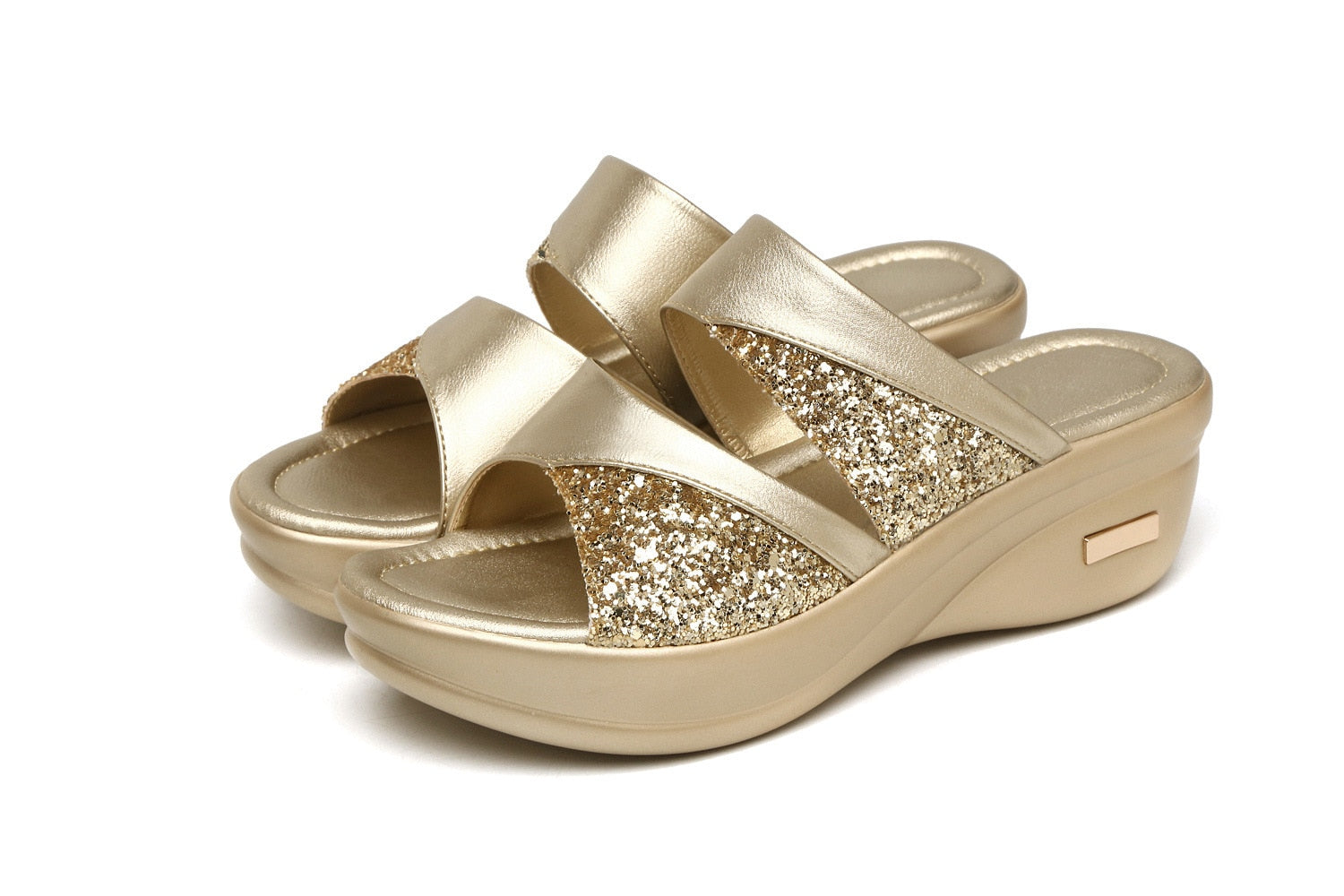 Zomerse gouden open sandalen - Reyna