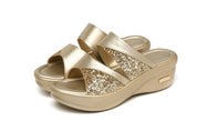 Zomerse gouden open sandalen - Reyna
