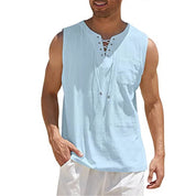 Katoen linnen mouwloze tanktop - Colson