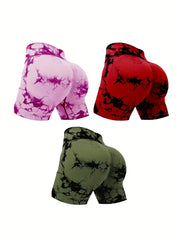 3-delige trendy fitness tie dye shorts - Amani