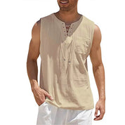 Katoen linnen mouwloze tanktop - Colson