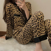 Tweedelige pyjamaset met luipaardprint - Nora