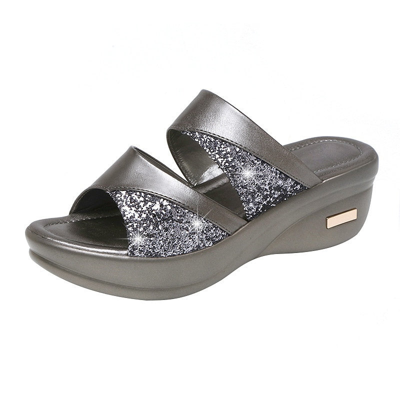 Zomerse gouden open sandalen - Reyna
