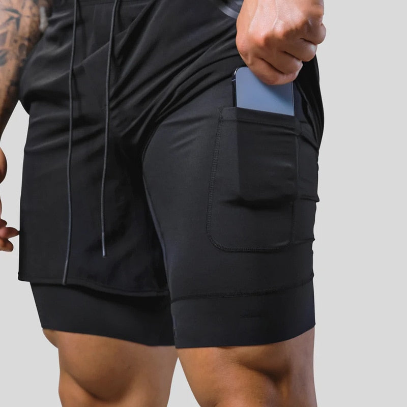 Twee-in-één sportshorts - Derek