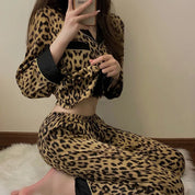 Tweedelige pyjamaset met luipaardprint - Nora