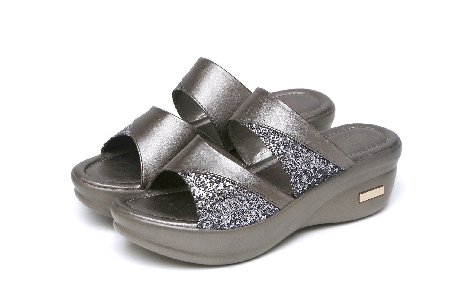 Zomerse gouden open sandalen - Reyna