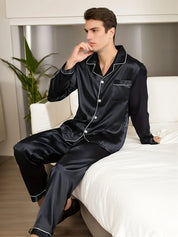 Herenpyjama set van zijde en satijn - Mahvir