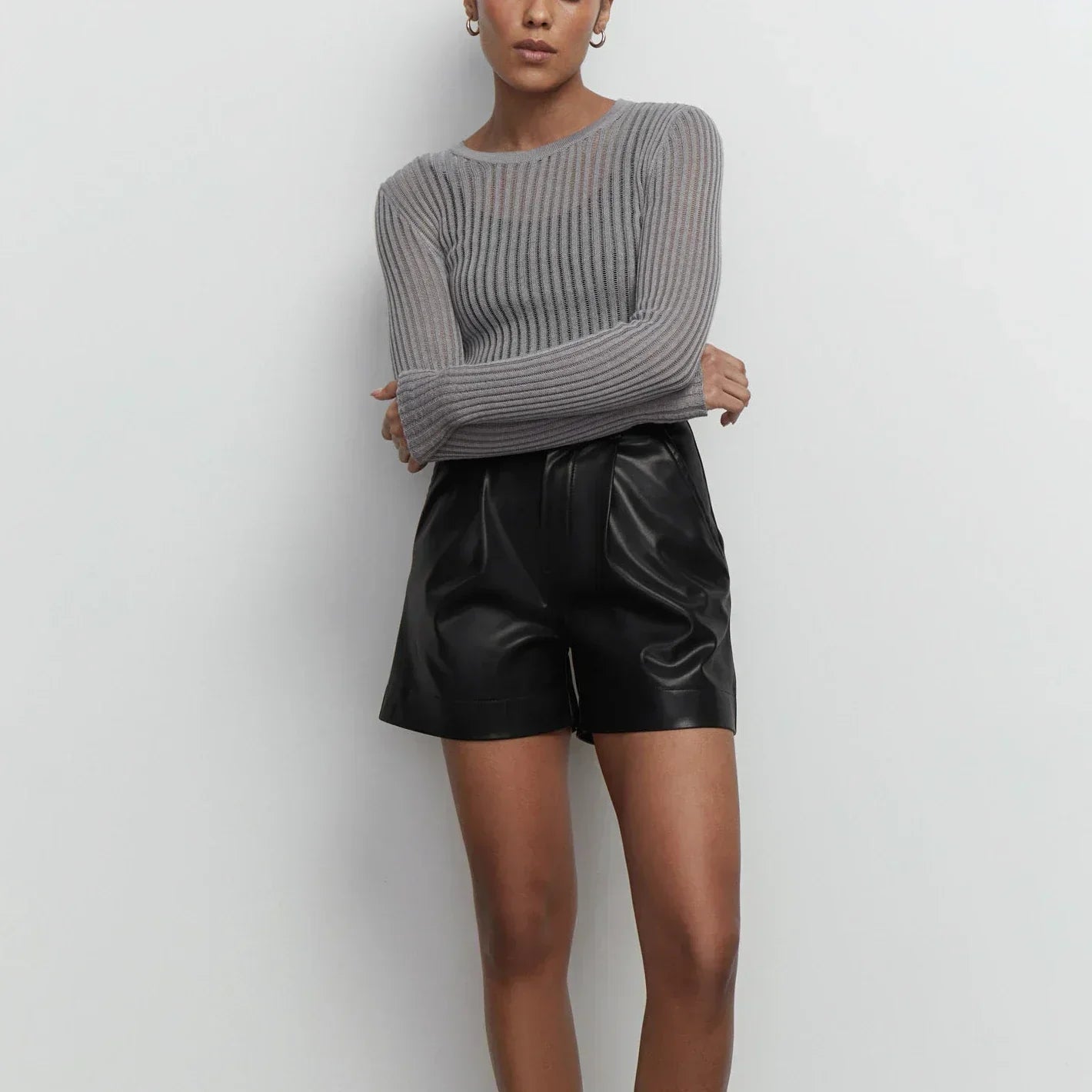 Transparant gestreept T-shirt met lange mouwen - Kaitlyn