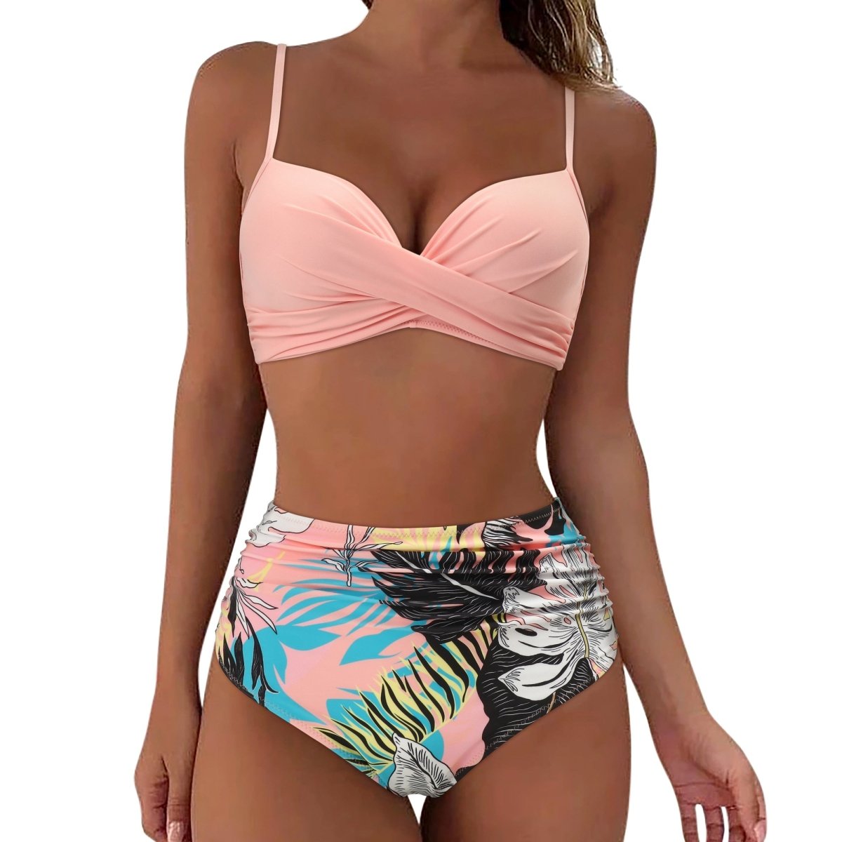 Elionne - Damesstrandbikini met hoog uitgesneden zwembroekje