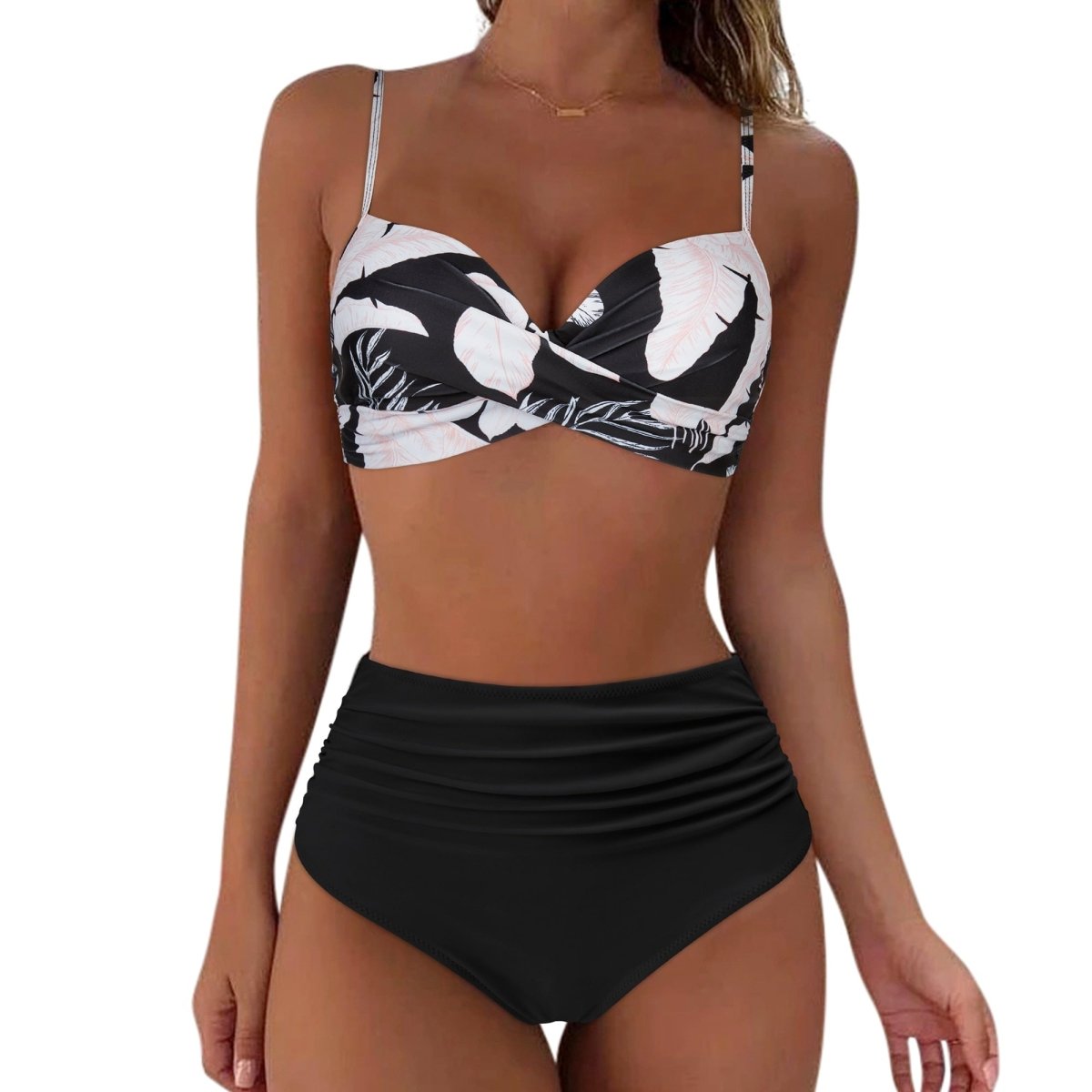 Elionne - Damesstrandbikini met hoog uitgesneden zwembroekje