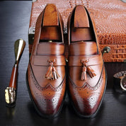 Yori - Orthopedische Klassieke Herenbrogues met Kwastjes