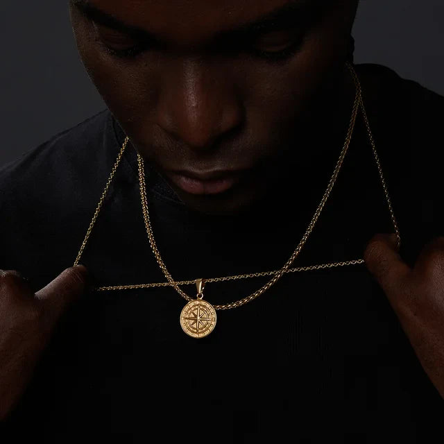 Kompashanger met gelaagde ketting - Jorge