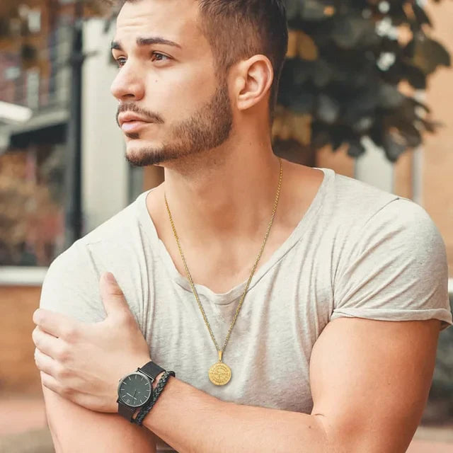 Kompashanger met gelaagde ketting - Jorge