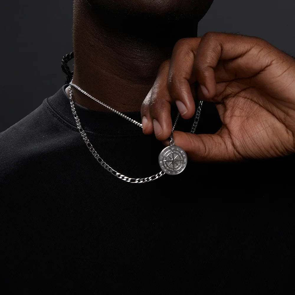 Kompashanger met gelaagde ketting - Jorge