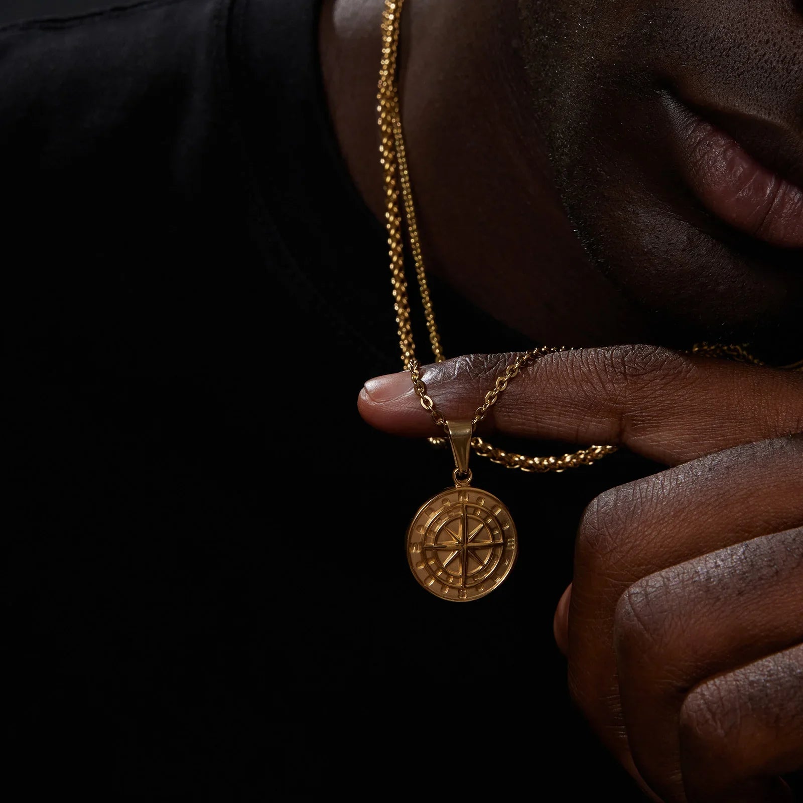 Kompashanger met gelaagde ketting - Jorge