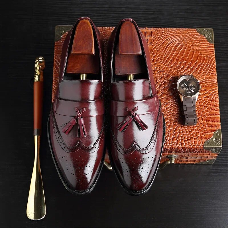 Yori - Orthopedische Klassieke Herenbrogues met Kwastjes