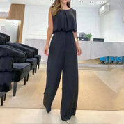 Arila - Zwarte modieuze jumpsuit