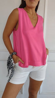 Elegante mouwloze top met v-hals - Nellie