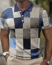 Poloshirt met korte mouwen en ruitjesprint - Zyaire