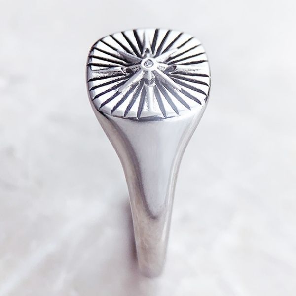 Vintage zegelring met ster - Rosie