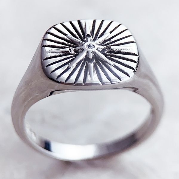 Vintage zegelring met ster - Rosie