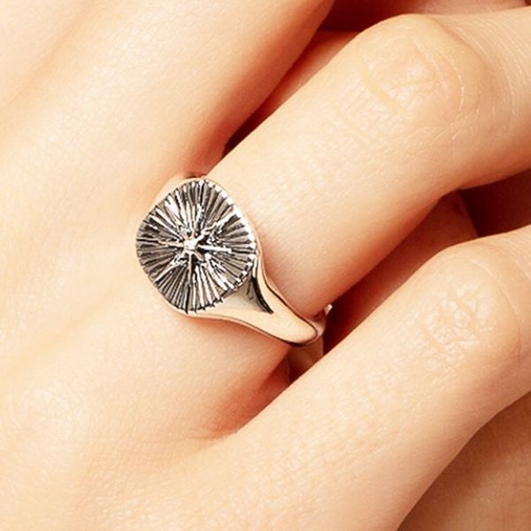 Vintage zegelring met ster - Rosie