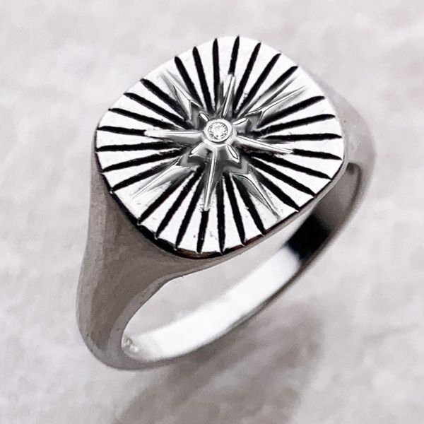 Vintage zegelring met ster - Rosie